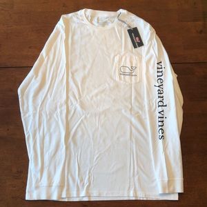 Vineyard Vines Men’s Large Long-sleeved White Cotton Tee